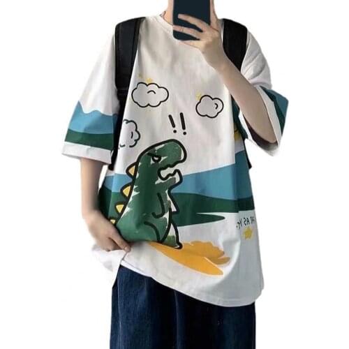 Women 2021 Cartoon Summer Print Lady T-shirts Top T Shirt Ladies Womens Graphic Female Tee Ovrersiezed T-Shirt Cartoon Print