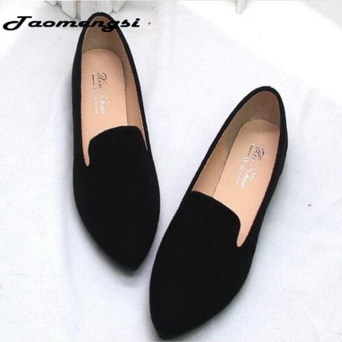 Taomengsi New Spring Europe America Flat with pointed shoes Shoes Large yard Womens shoes Small yards 31-44