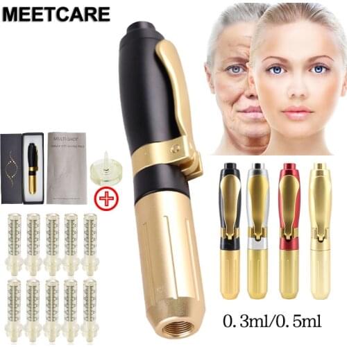 0.3ml 0.5ml Hyaluron Pen Non Needle Atomizer Hylaronic Acid Injection Gun Anti Wrinkles Lip Lifting Kit Water Syringe Injection
