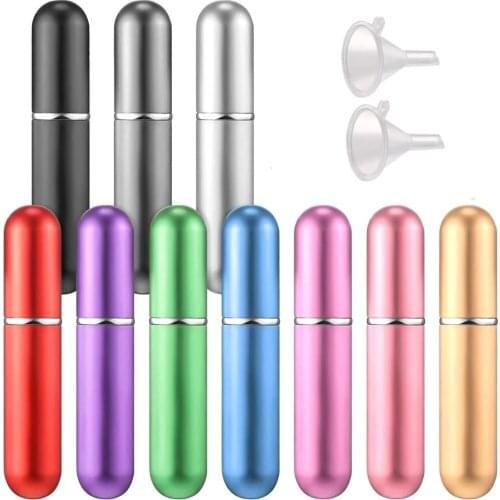 10Pcs Portable Mini Refillable Perfume Empty Spray Bottle Atomizer Perfume Bottle Pump Case for Traveling and Outgoing 5ML