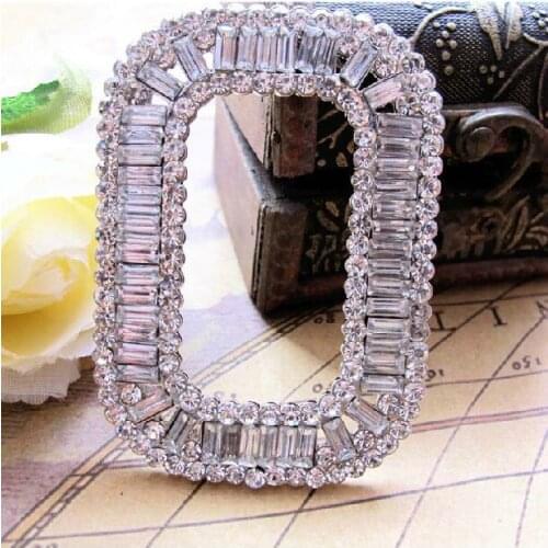 2pcs per lot 7.6cm*5.5cm Crystal Glass Square Mirror Cell Phone DIY Alloy Decoration