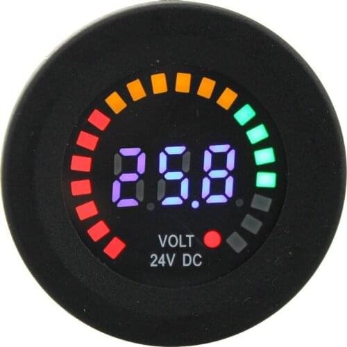 24V DC Color Screen Voltmeter Gauge Environmentally Car Digital Signal Display meter Volt Meter