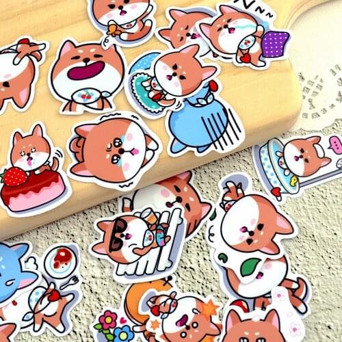 36pcs Cartoon diary stickers kawaii dog sticker bullet journal planner pegatinas naklejki Cutom scrapbooking adesivo stationary