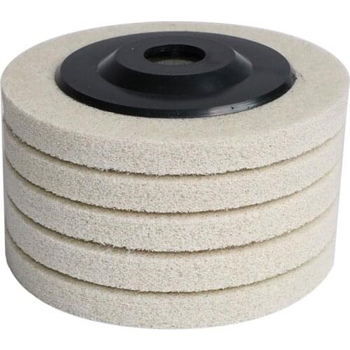 5" 5Pcs Nylon Fiber Polishing Wheel Composite white corundum Non Woven Abrasive Flap disc 125mm Bore 7/8" Grinding Wheel