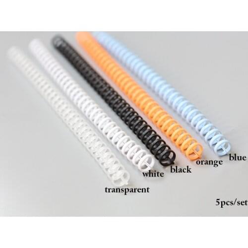5pcs/set PP Loose Leaf Binder Clip A4 30Holes Plastic Spiral Notebook Book Binding Paper Gliders Sheets Collection Easy Ring