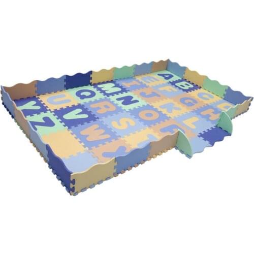 54PCS Soft Foam Baby Play Mat With Fence Thick Interlocking Foam Floor Mat Puzzle Playmat Tiles Baby Crawling Mat