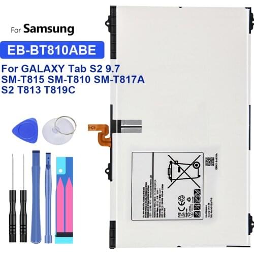 Battery EB-BT810ABE 5870mA For Samsung GALAXY Tab S2 9.7 T815C SM-T815 T815 SM-T810 SM-T817A S2 T813 T819C Free Tool