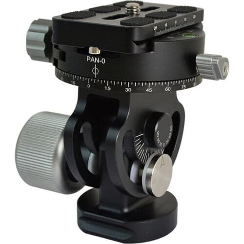 Aluminium 360 Degree Panoramic Panorama Ballhead Clamp Tripod Head w/ Quick Release Plate for Camera DSLR Tripod Monopod