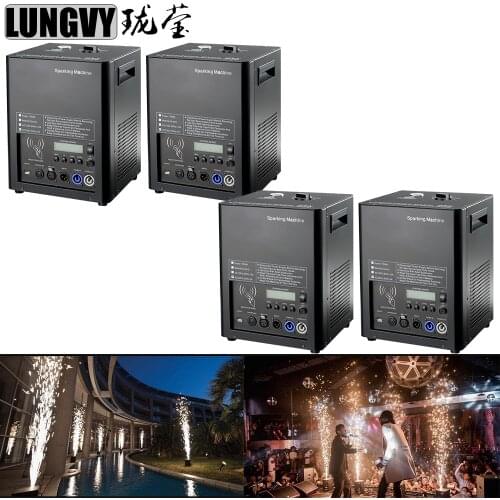 Free Shipping 4pcs/lot Big 700w Cold Spark Firework Machine For Wedding Celebration Dmx Remote Control Sparkler Fireworks