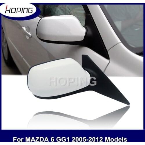 Hoping Outer Rearview Side Mirror Assy For MAZDA 6 GG1 2005 2006 2007 2008 2009 2010 2011 2012 3PINS 5PINS Base Color