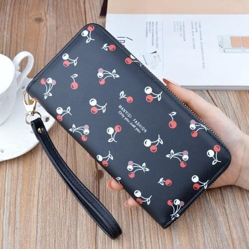 Brand Designer Wristband Wallets Women Many Departments Clutch Wallet Female Long Large Card Holder Coin Purse Ladies Handbag