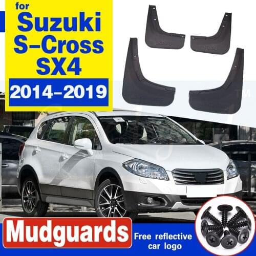 4PCS Car Mudguards for Suzuki S-Cross SX4 2014~2019 Mudflap Fender Mud Flaps Guard Splash Flap Accessories 2015 2016 2017 2018