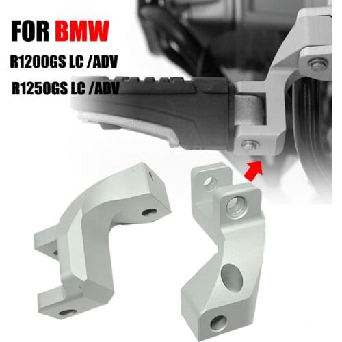 For BMW R1200GS R1250GS/ADV LC R1250 R1200 GS Adventure 2013-2021 Foot peg Motorcycle Passenger Footpeg Lowering Kit Silver