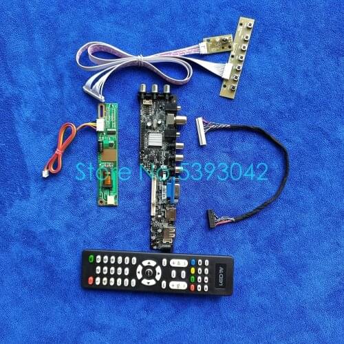 For LP171WX2 (TL)(A1)/(TL)(A2)/(TL)(A3)/(TL)(A5) LVDS 30-Pin 3663 digital 1CCFL USB+AV 1440*900 DVB-T2 controller board kit