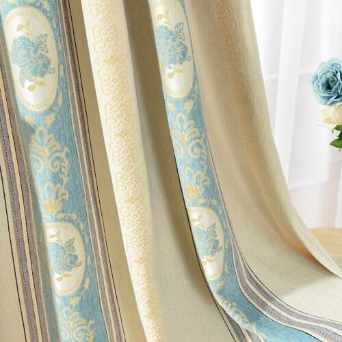 European Luxury High-Blackout Jacquard Curtains For Living Room Bedroom Jacquard Exquisite Tulle Wholesale and Retail W-HM023#ST