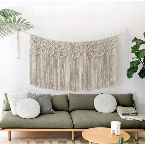 Macrame Wall Hanging Handwoven Bohemian Cotton Rope Boho Tapestry Home Decor