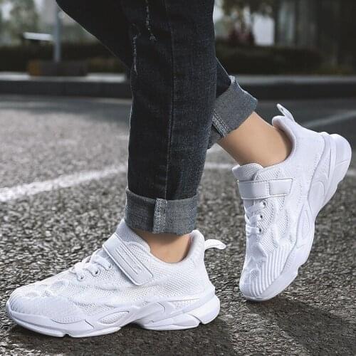 Fashion sports Casual boys girls Knitted Breathable children Gym shoes soft Light Non-slip Wear-resistant kids Lazy Coconut shoe