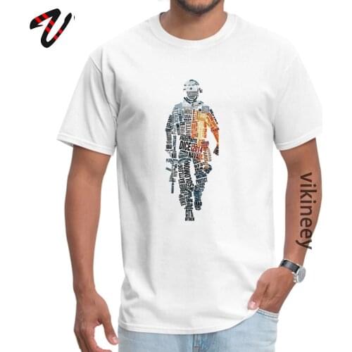 Comics Battlefield Typography Mens Tshirts High Quality Labor Day Short USA O Neck Tentacle Tees Slim Fit T-shirts