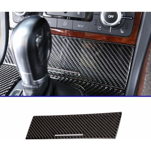 Real Carbon Fiber For Volkswagen Touareg 2011-2018 3D Sticker Center Control Panel Ashtray Box Cover Trim Interior Accessories