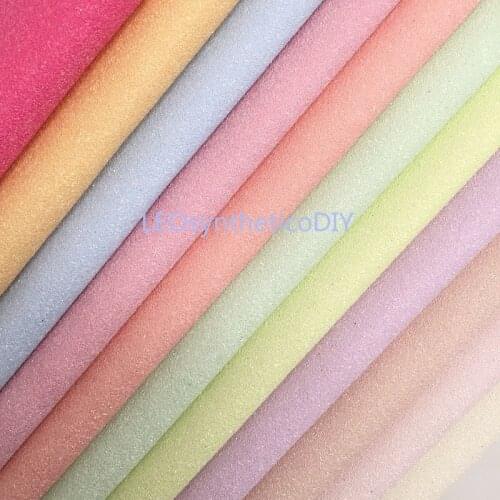 1PC 21X29CM Neon Stretch Glitter Fabirc, Chunky Glitter Leather, Glitter Leather Sheets For Making Bows LEOsyntheticoDIY T349A