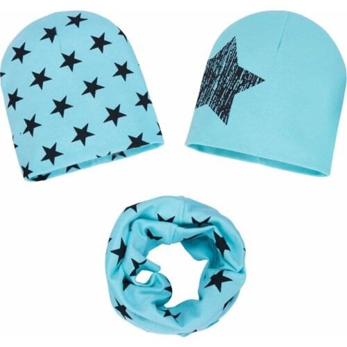 New Spring Autumn Winter Girls Hat Set Crochet Children Hats Girl Boy Cap Baby Beanies Caps Toddlers Kids Hat Scarf Collars