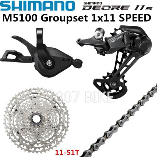 SHIMANO DEORE M5100 Groupset MTB M6000 Mountain Bike Groupset 1x11-Speed 11-42T 11-51T M5100 Rear Derailleur Shift Lever