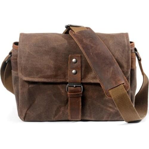 Retro Waterproof Camera Bag Photography Packages Dslr Shoulder Sling Case For Sony Nikon Canon Canvas Mini Single Travel Bag
