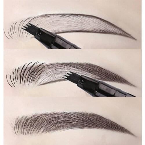 4D Imitation Ecological Eyebrows Pen Natural Waterproof Lasting 4D Hair-like Eyebrow Tattoo Pen Fine Sketch Liquid Lazy Eye Brow