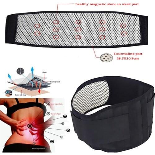 Adjustable Waist Tourmaline Self heating Magnetic Therapy Back Waist Support Belt Lumbar Brace Massage Band Health Care