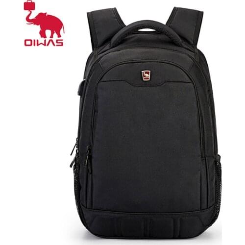 Oiwas Large Capacity Bussiness Backpack 15.6 inch Multifunctional USB Charge Mans Laptop School Backpack for Teenager Women