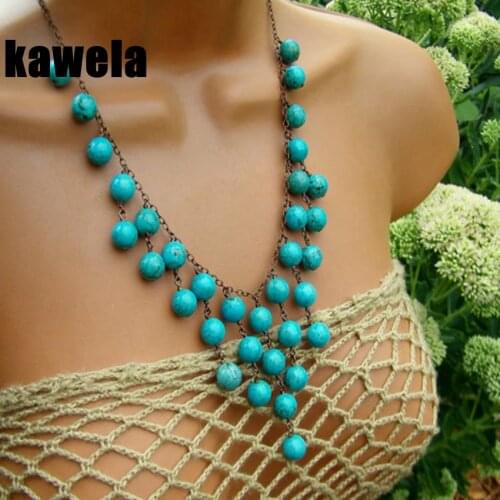 Collar Statement Party Necklace 10mm Round Square Marble Stones Pendant Jewelry For Womens Holiday Jewelry