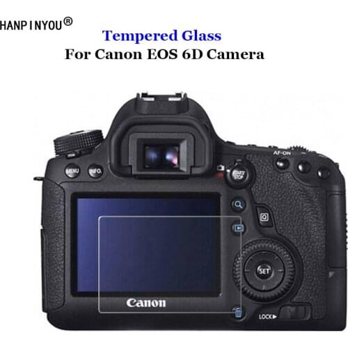 For Canon EOS 6D Anti-Scratch Clear Tempered Glass 9H 2.5D Camera LCD Screen Protector Protective Film Guard