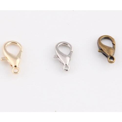 10pcs/lot 16/20mm Golden/Silver Metal Lobster Clasp Hooks for Bracelets Necklaces Chain Closure Finding Accessory Jewelry Making