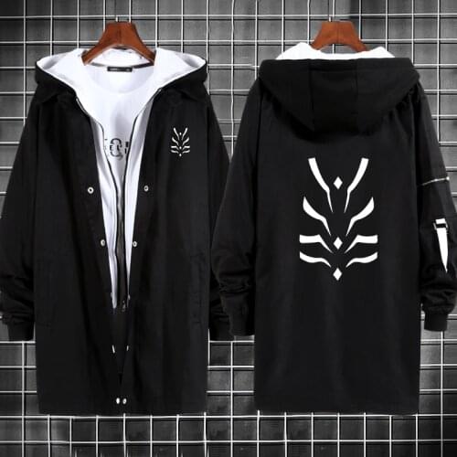 Toaru Kagaku no Railgun Accelerator Cosplay Overcoat black white Long Trench Coat Long Solid Windbreak Jacket