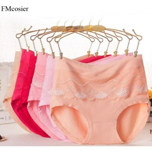 1 Lot=7 Pieces Ladies Female Modal Underwear Women Lace Panties Lingerie Panty Culotte Femme Sexy Briefs Pink Black Red