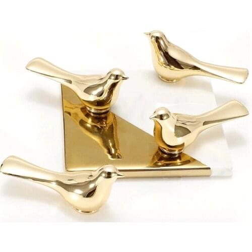 Dolphins Shape Knobs for Cabinet Drawer Wardrobe Polished Gold Zinc Alloy Home Decor Handles Good Quality Furniture Pull Handle