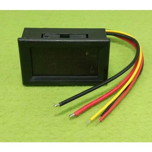 10pcs/lot DC0-100V / 10A LED DC double display digital current voltmeter