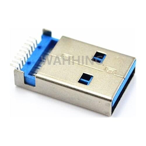 5pcs High Speed USB 3.0 A Type Male Plug Connector Adapter USB3.0 Jack Soldering Plug for Data DIY Charger Adapter HY1384*10