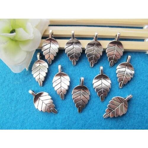 50pcs Antique Silver tone/Antique Bronze Filigree Leaf Pendant Charm,DIY Accessory Jewelry Making,Bracelet Pendant Charm