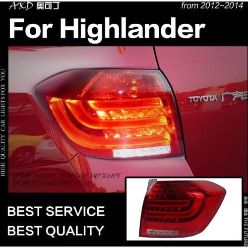 AKD Car Styling for Toyota Highlander LED Tail Light 2012-2014 Highlander LED DRL Signal Lamp Brake Reverse auto Accessories