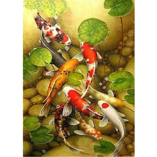 5D Diamond "Fish" Diamond Rhinestone Embroidery Diy Full Square/Round Drill Diamond Painting Cross Stitch Home Decor