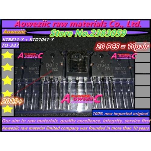 Aoweziic 2019+ 100% new imported original KTD1047-Y KTB817-Y KTD1047 KTB817 2SB817 2SD1047 TO-247 Power amplifier transistor
