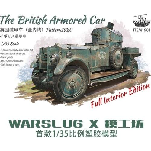 WARSLUG 1901 1/35 British Armored Car w/Interior - Scale Model Kit