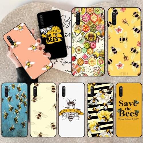 Bee Art Print Phone Case for Xiaomi Mi Note 10 Lite Mi 9T Pro xiaomi 10 10 CC9 Pro 9SE