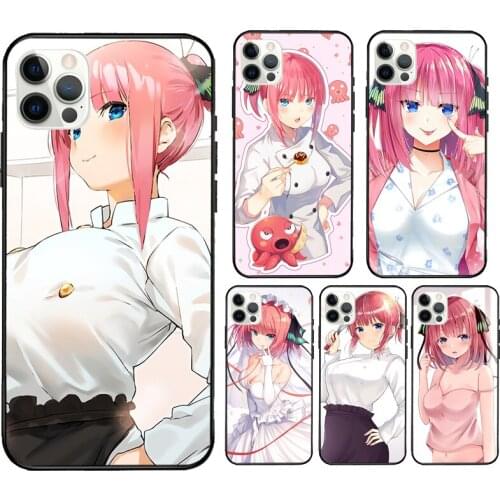 Nakano nino go-toubun no hanayome Cover Case For iPhone XR X XS MAX 12 Mini 11 Pro Max 5S 6S 7 8 Plus SE 2020 Coque