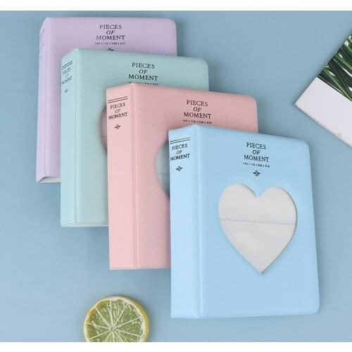 Photocard Holder 3 Inch 64 Pockets Photo Album Love Heart Movie Ticket Star Collection Photo Sticker DIY Mini Album