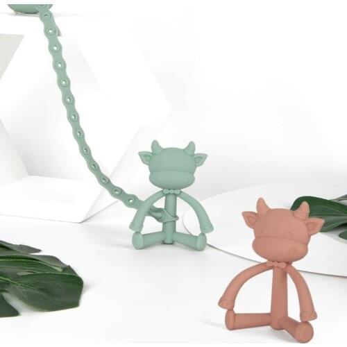 Baby Teething Toys Mother Baby Supplies Sheep Cow Three-Dimensional Baby Teether Bite Molar Rod Food-grade Silicone Molar Bar