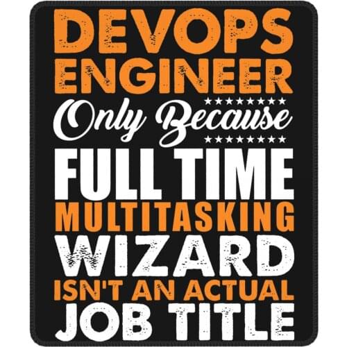 Devops Engineer Is Not An Actual Job Title Funny Coder Programmer Mouse Pad Antislip Desk Mat Pads Rubber PC Table Decor Cover