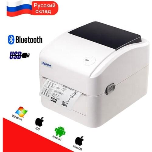 XP-420 4 Inch Thermal Shipping Label Printer 25-115mm Barcode Sticker Print Machine with Usb Bluetooth Paper Room Windows Mac