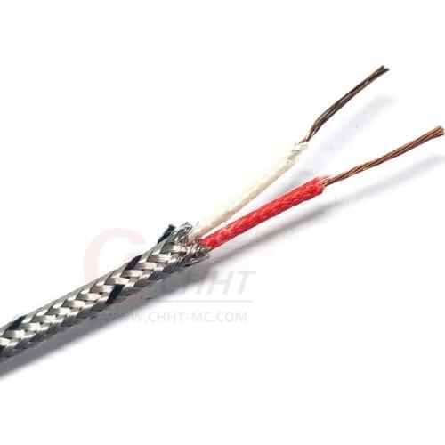 Hot Sale 2*7*0.2mm S/R Type Fiberglass Insulation Stainless Steel Shield Thermocouple Compensation Wire